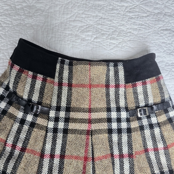Vintage Plaid Pleated Nova Check Wool Blend Skirt - Picture 6 of 12